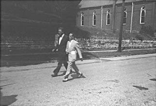 Ohio Governor Frank Lausche and North Bend Mayor Curtis Smith.