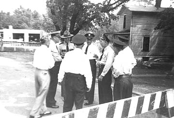 Police officers at the dedication.

According to the photographer, they are not North Bend police officers.